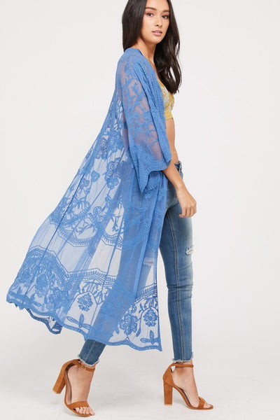 Bohemian Lace Cardigan (Sky Blue)