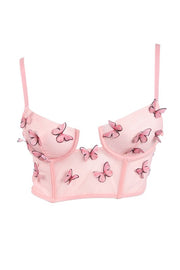 Giving me Butterflies Bralette Top (Pink)