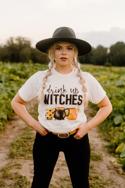 Drink Up Witches Graphic Tee (Cream)