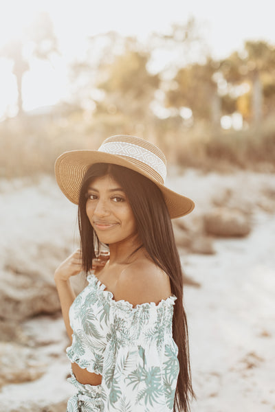 Spring into Action Seaside Straw Beach Hat (Khaki)