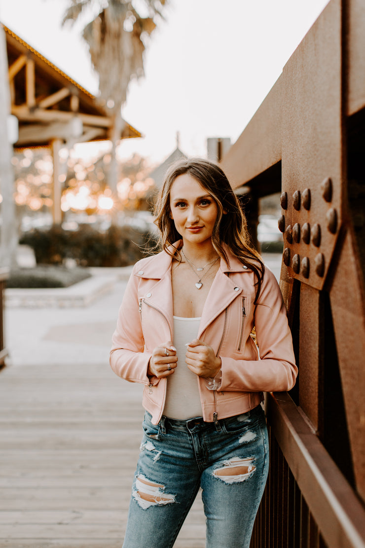 Lovely in Leather Jacket (Pink)