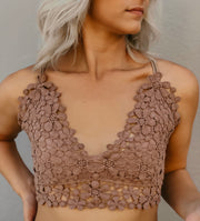 Floral Lace Double Strap Bralette