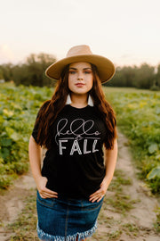 Hello Fall Graphic Tee (Black)