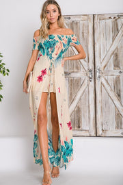 Bomb and Bold Tropical Overlay Romper