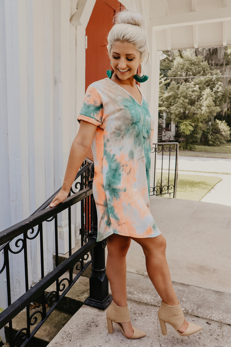 Polly Pocket Tie Dye Midi Dress