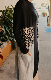 Lola Leopard Color Block Cardigan