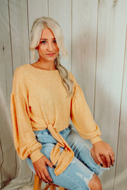 Must Have Mustard Balloon Sleeve Top