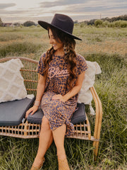 "Blondie" Cheetah Print Tee Dress