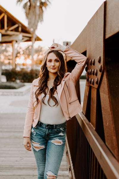 Lovely in Leather Jacket (Pink)