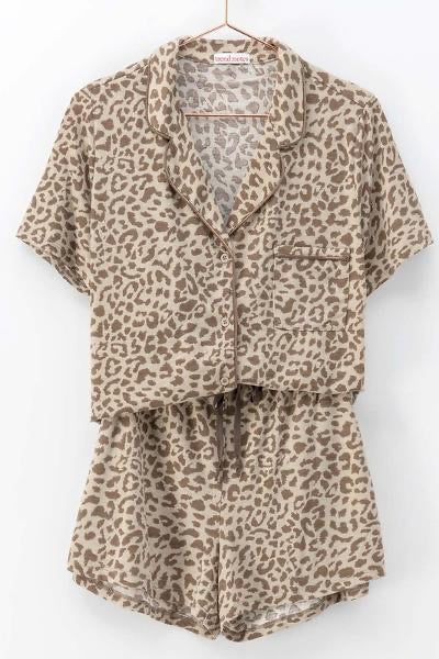 Lovely in Leopard Lounge Set (Olive)