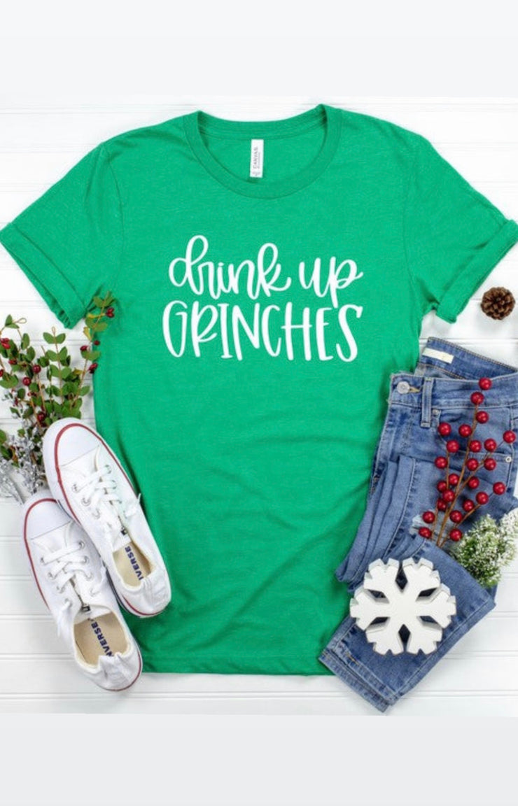 Drink Up Grinches Graphic Tee (Green)