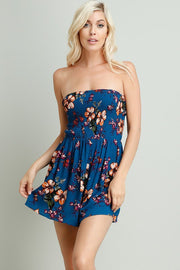 Beach Ya To It Smocked Open Back Romper