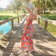 Feeling Peachy Floral Maxi Dress