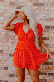 Polly Polka Dot Red Romper