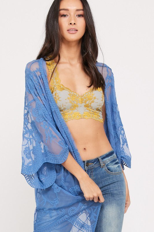 Bohemian Lace Cardigan (Sky Blue)