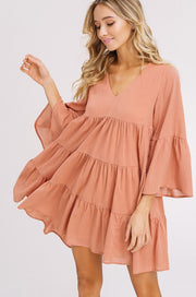 Ginger Ruffle Bell Sleeve Dress