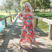 Feeling Peachy Floral Maxi Dress