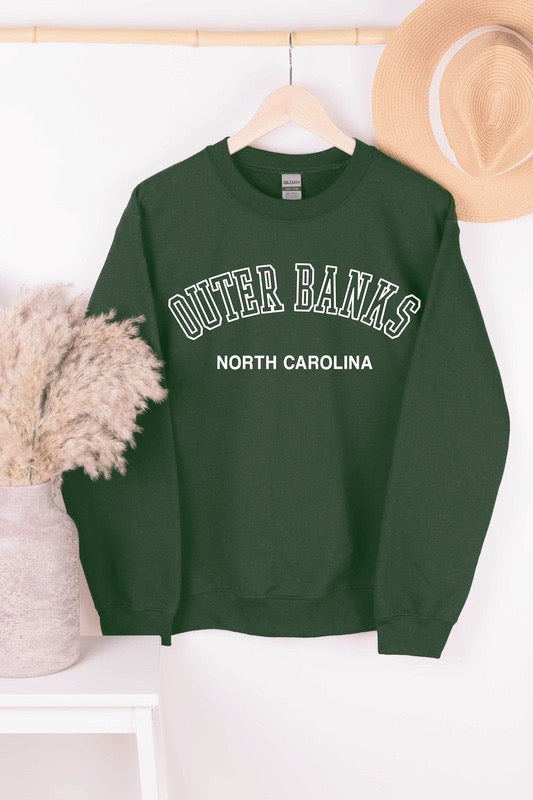 Outer Banks North Carolina Graphic Sweatshirt (Green)