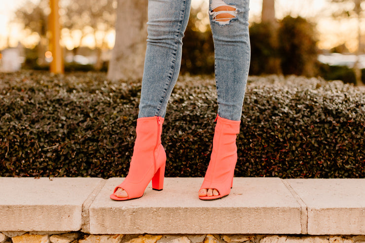 Coming in Hot Pink Ankle Booties