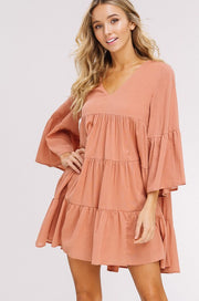 Ginger Ruffle Bell Sleeve Dress