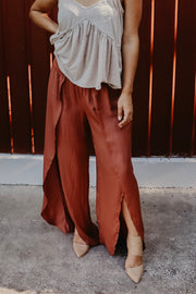 Tulip Hem Ginger Flare Pants