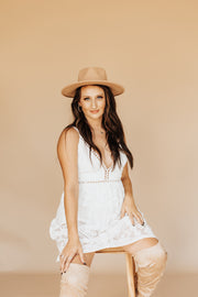 Bohemian Babe Overlay Laced Romper (Ivory)