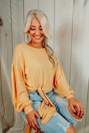 Must Have Mustard Balloon Sleeve Top