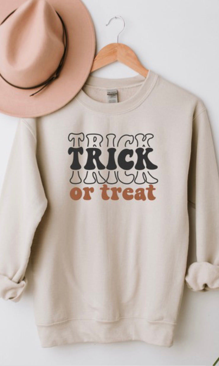 Trick or Treat Graphic Sweatshirt (Dust)