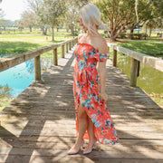 Feeling Peachy Floral Maxi Dress