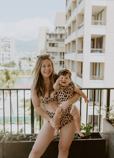 Mommy and Me Ruffle Bikini Top (Cheetah)