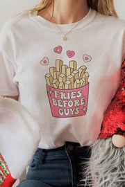 Fries Before Guys Graphic Tee (Ivory)