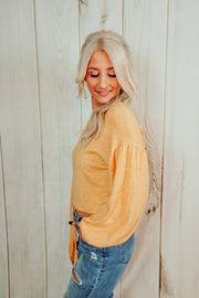 Must Have Mustard Balloon Sleeve Top