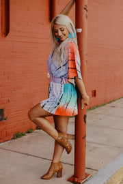 Daisy Deep V Tie Dye Romper