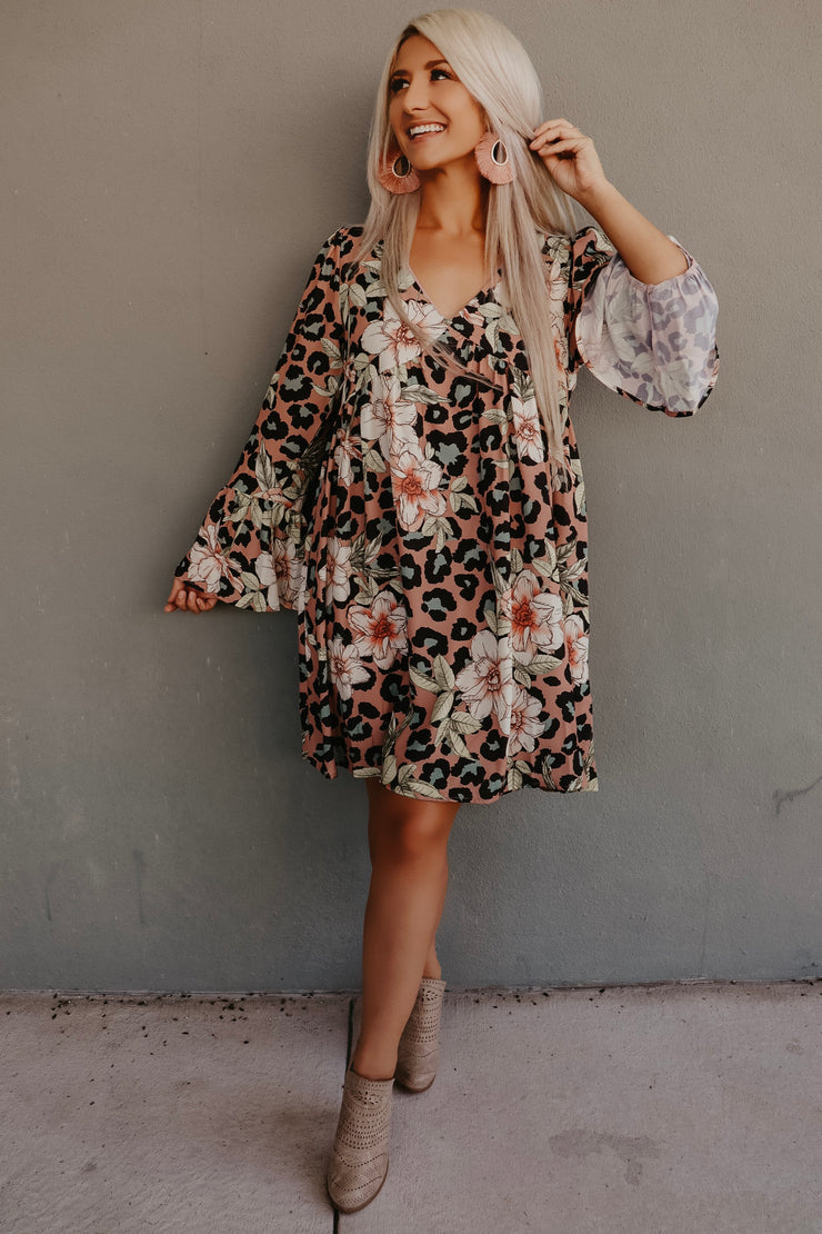 Lilly and Leopard Babydoll Dress