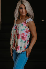 Sweet Summer Time Floral Top