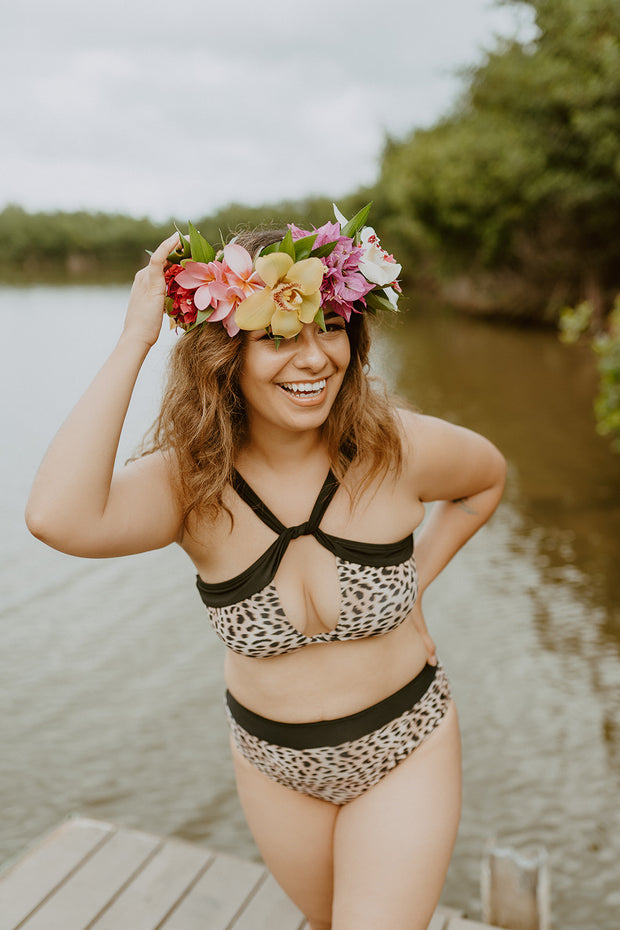 Life's a Breeze Cheetah Print High Wasted Bikini Bottoms