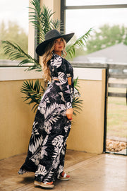 Tropic Like It's Hot Floral Maxi Set (Black)