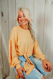 Must Have Mustard Balloon Sleeve Top