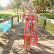 Feeling Peachy Floral Maxi Dress