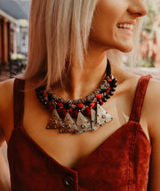 Boho Medallion Statement Necklace