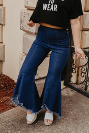 High-Low Hem Flare Belle Bottoms (Medium)