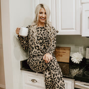 Two Piece Leopard Print Lounge Set