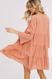 Ginger Ruffle Bell Sleeve Dress