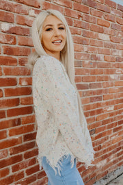 Distressed Confetti Knitted Sweater