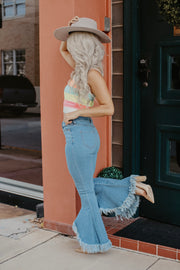 Fantasy Frayed Southern Belle Bottoms ( Light Denim )