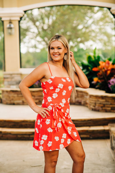 Life In Full Bloom Floral Wrap Dress