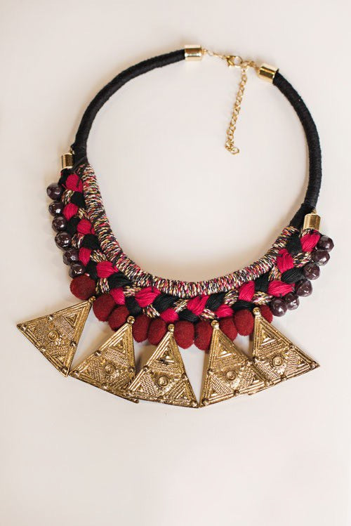 Boho Medallion Statement Necklace