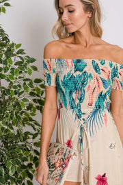 Bomb and Bold Tropical Overlay Romper