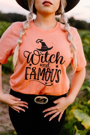 Witch and Famous Graphic Tee (Heather Orange)