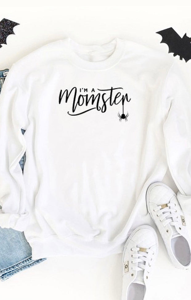 Mom-ster Graphic Sweatshirt (White